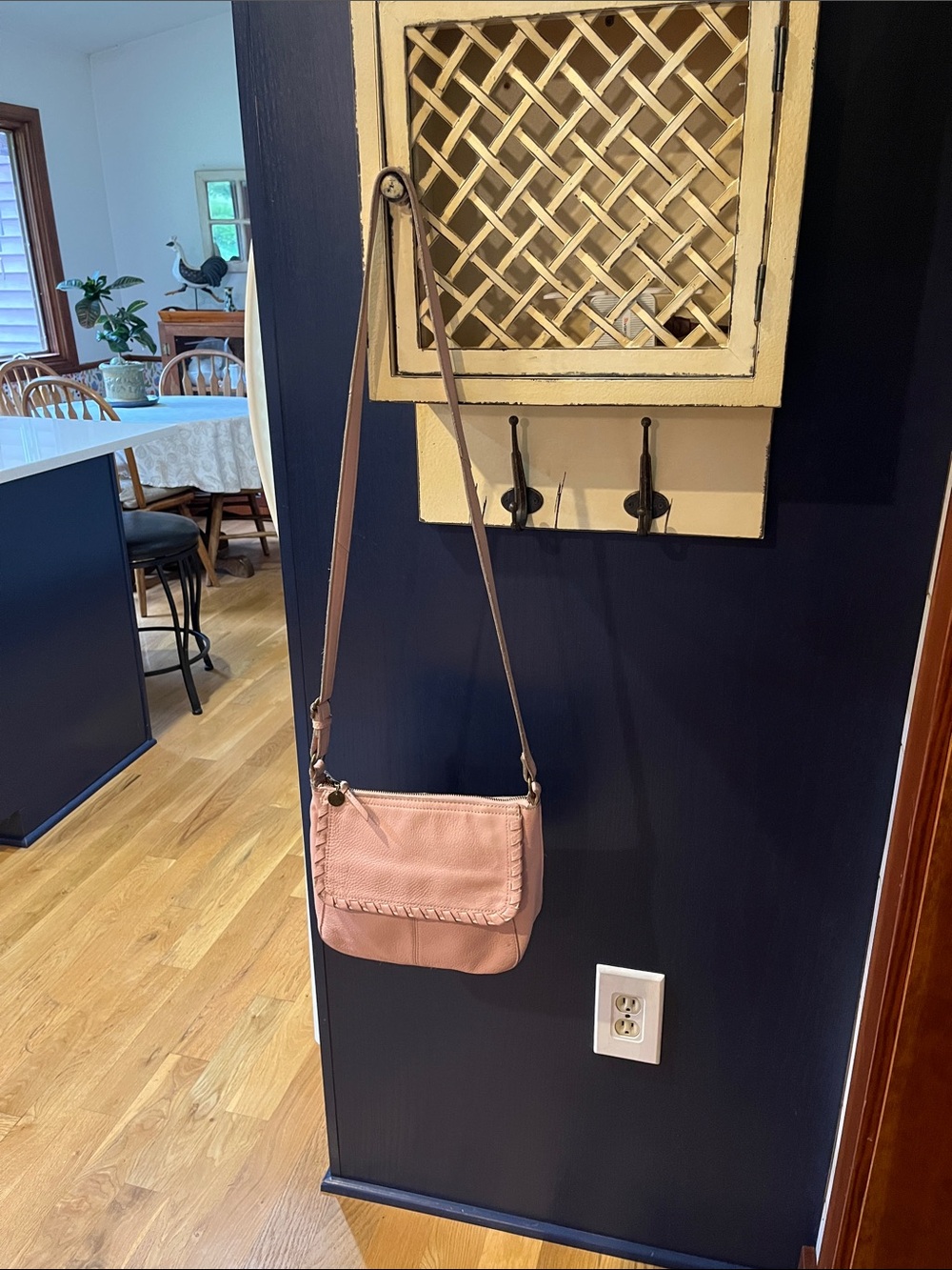 The Sak Blush Pink Leather Crossbody with Braided Flap - Picture 3 of 8